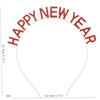 Headdress Letter HAPPY NEW YEAR Headband Rhinestone Crown Korean Style Hair Hoop Female Jewelry