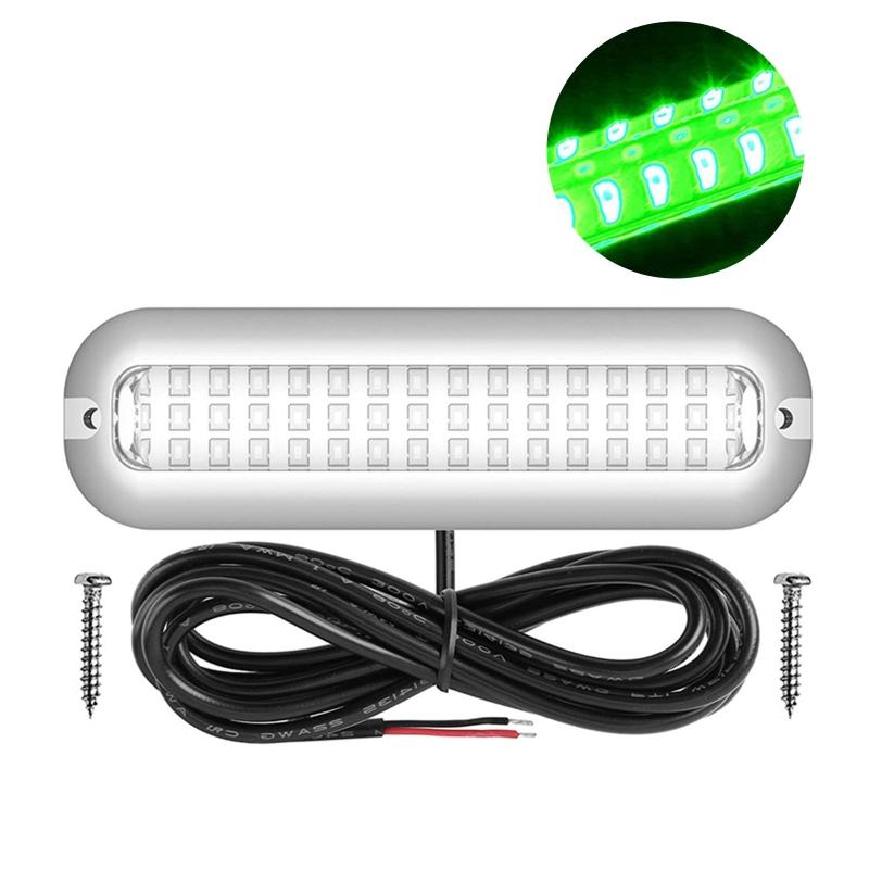 

Лодка Водонепроницаемая морская лампа из нержавеющей стали 42 светодиода 10-30 В для палубы, подводного, поверхностного монтажа, круизного судна, яхты зелёный