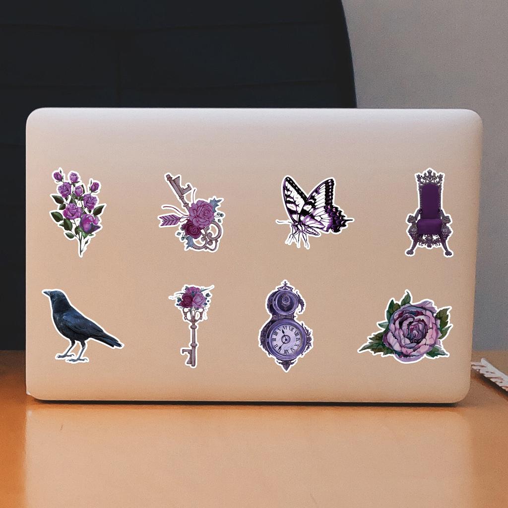 50 Violet Series Graffiti Stickers Motorcycle Computer Water Cup Decorative Stickers Waterproof Creative Stationery Stickers