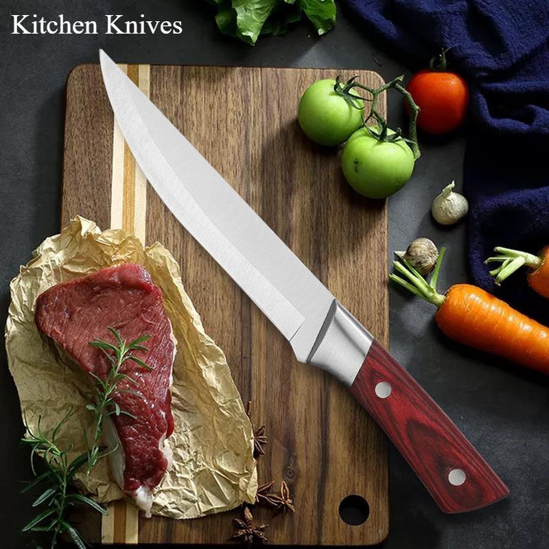 Sharp Dividing Knife Boning Knife for Killing Pigs Sharp Knife Forging Slaughter Knife Domestic Meat Slicing and Vegetable Cutting Knife