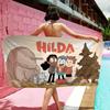 H-Hilda Cartoon Girl Big Microfiber Beach Towels Quick Dry Towel Sand Beach Towels Pool Towel for Travel Swim Pool Yoga