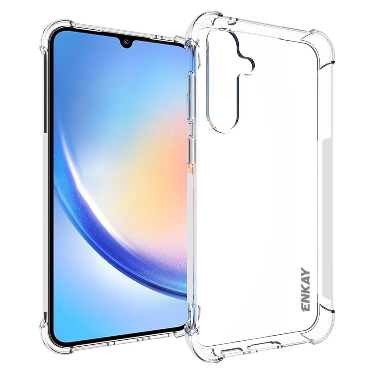 

ENKAY HAT PRINCE For Samsung Galaxy S23 FE Anti-slip Strip Edge Case Soft TPU Four Corners Cushion Phone Cover A