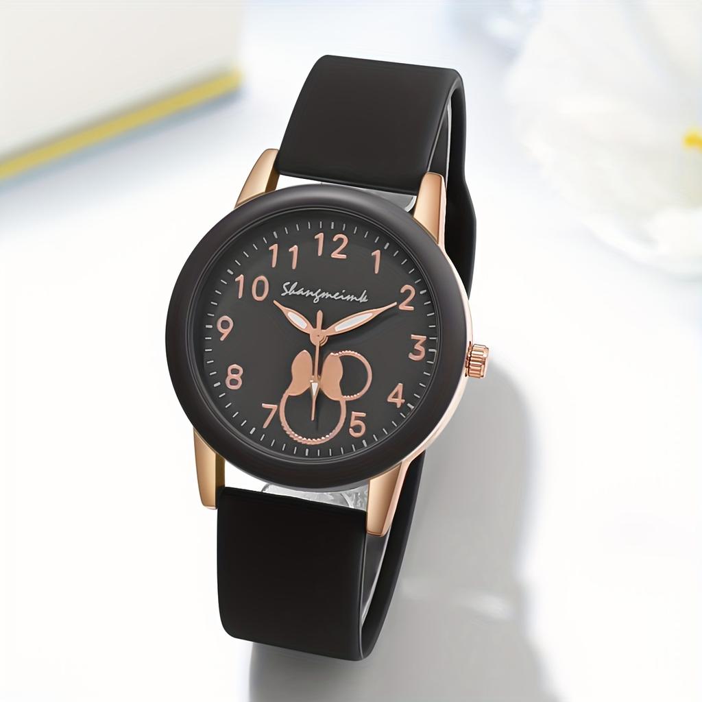 Casual Round Pointer Women Quartz Watch Cute Candy Color Analog Silicone Band Wristwatch