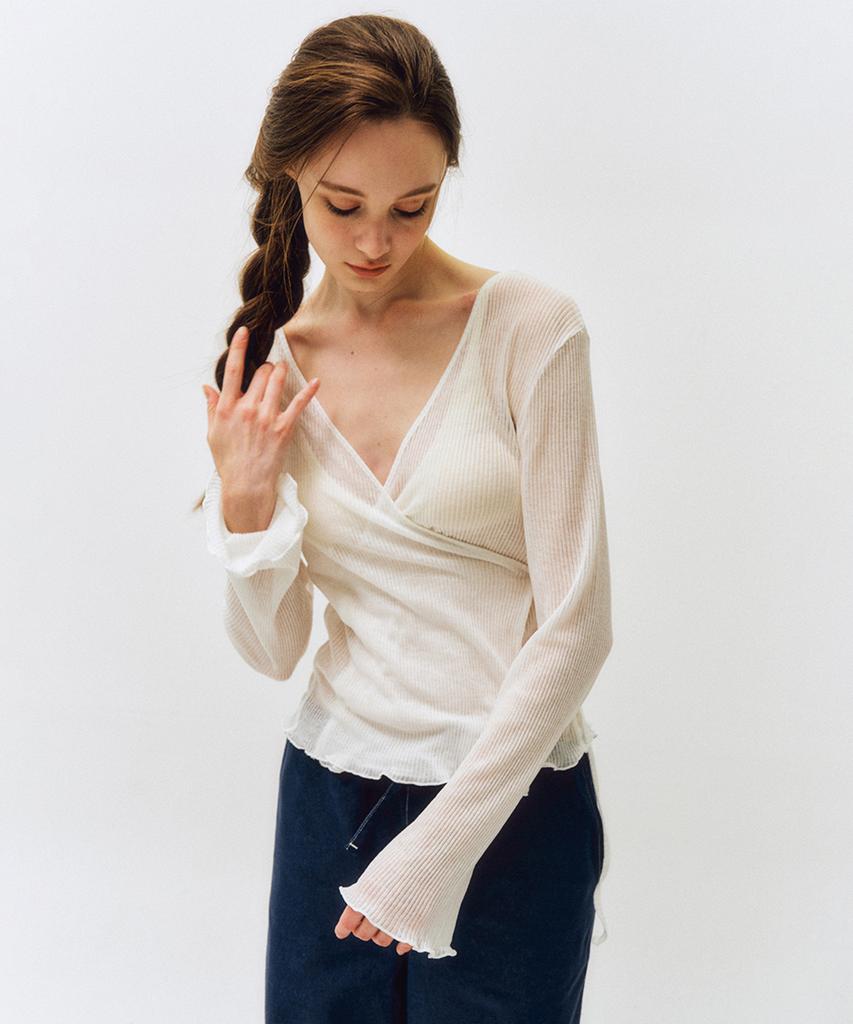 CITTA Minimal Wrap Cardigan_Ctt368(White)