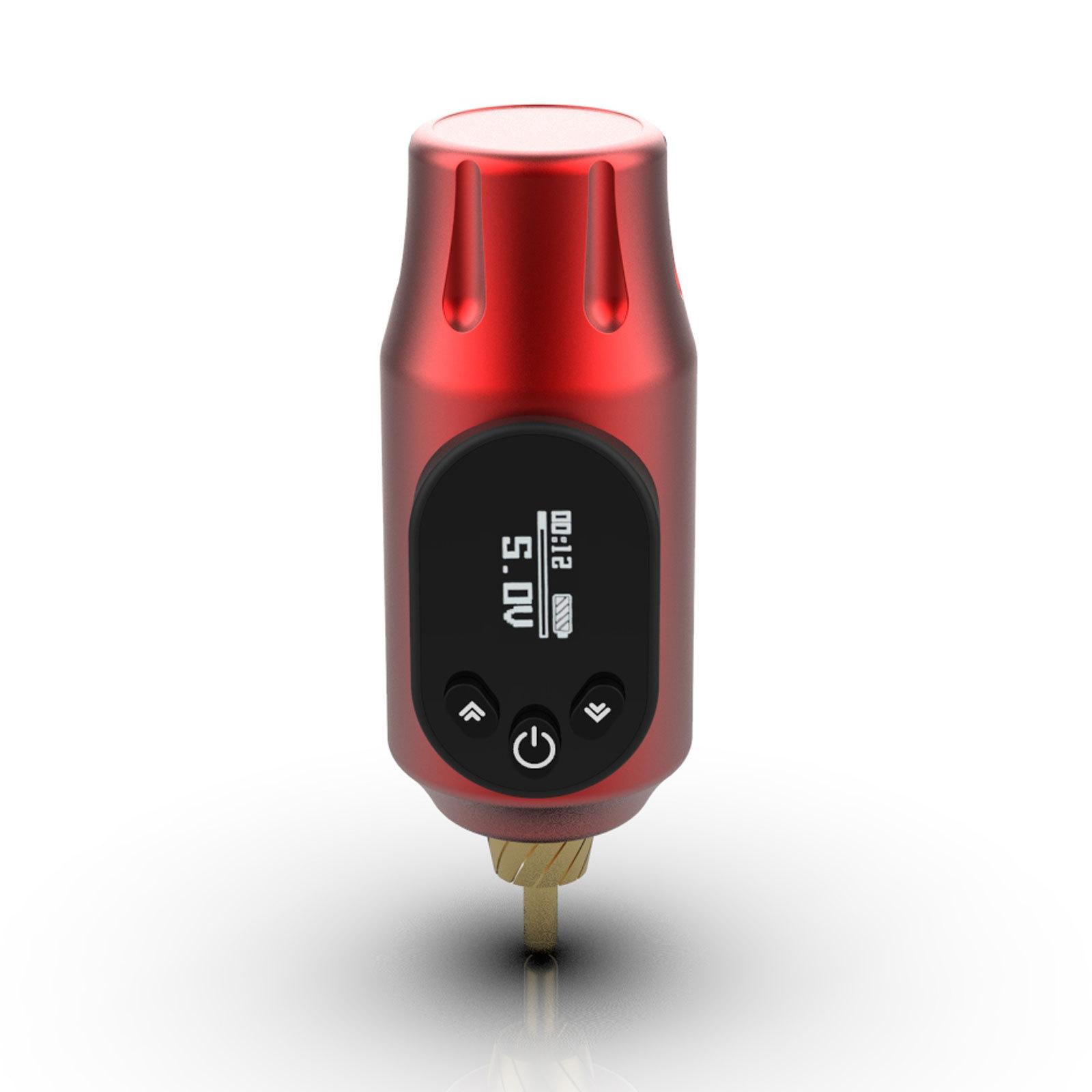 

Беспроводной аккумулятор для татуировки, 2000 мАч, OLED-дисплей, разъем RCA для зарядки тату-ручки, роторная машина красный