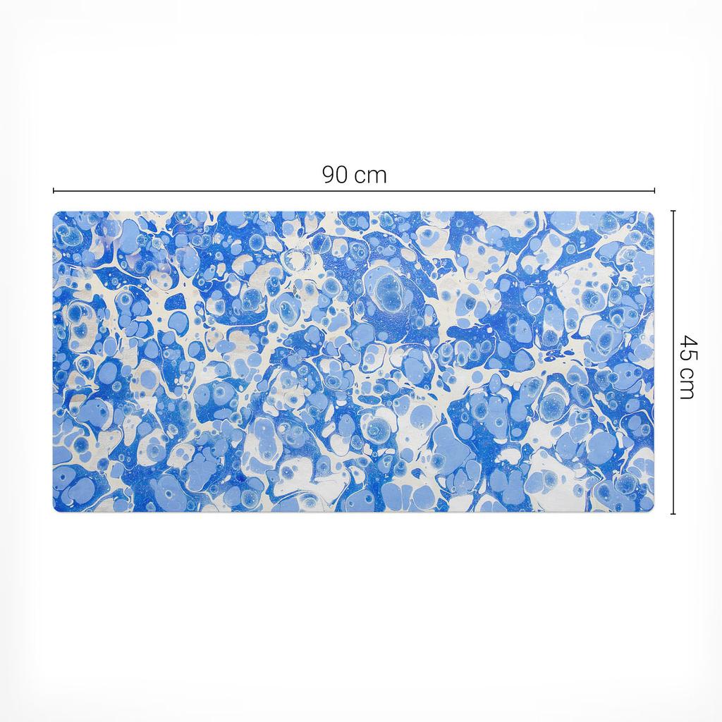 Desk Pad for Graphic Designers and Designers Marbled Bubbles 90x45 cm