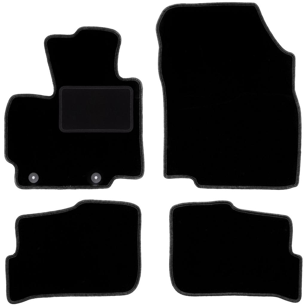 Black Velour Floor Mats For: Mitsubishi Space Star II Hatchback (2013-)