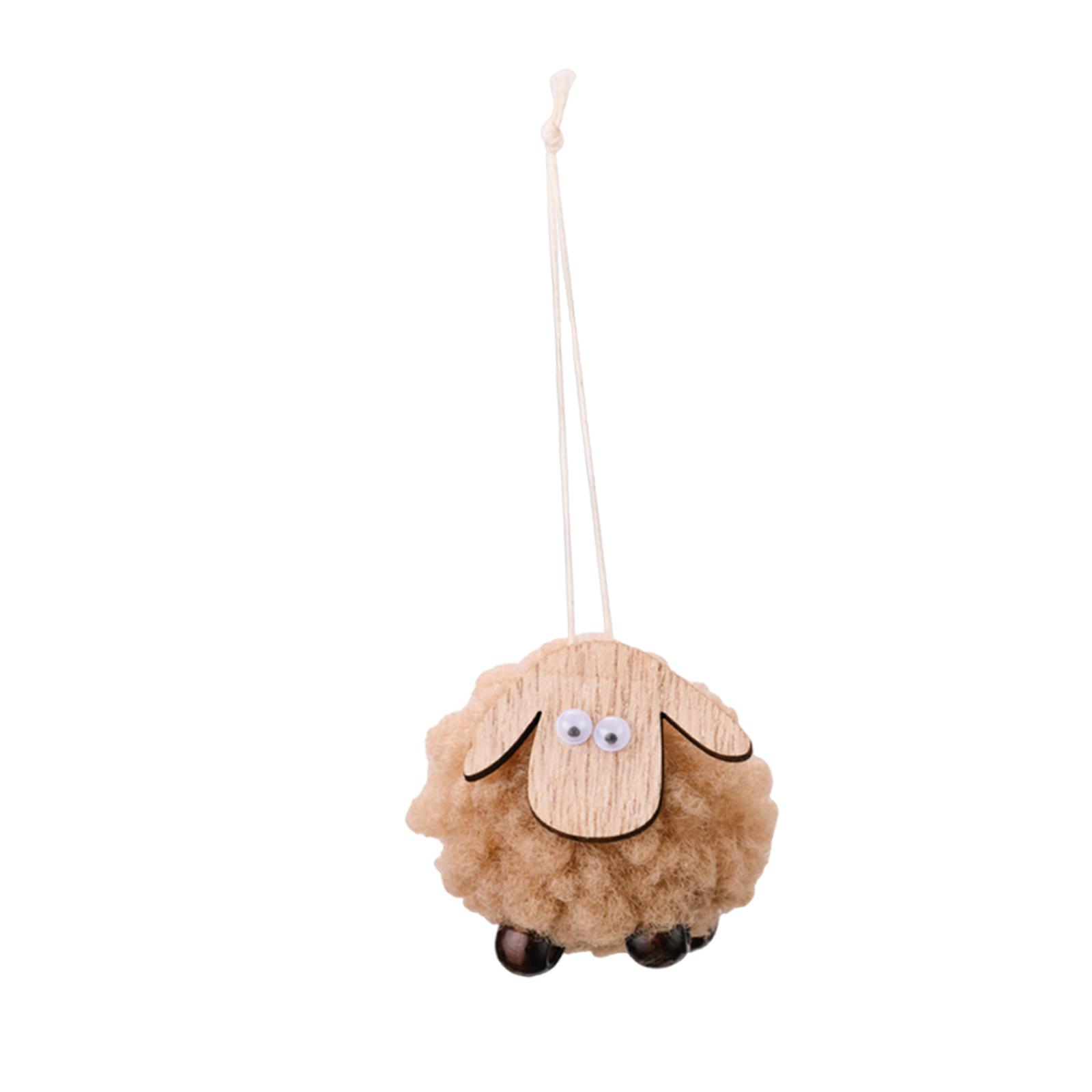 Рождественский ягненок, украшение для, очаровательная креативная фермерская коллекционная фигурка коричневый