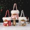 Christmas Apple Gift Bag Knitted Plush Santa Snowman Reindeer Bear Handbag Xmas Eve Candy Present Bag Holiday Party Decor