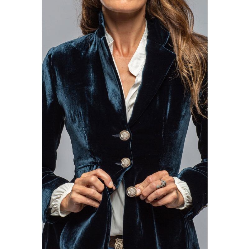 Women's Retro Jacket Suit New Slim Split Velvet Small Suit Top