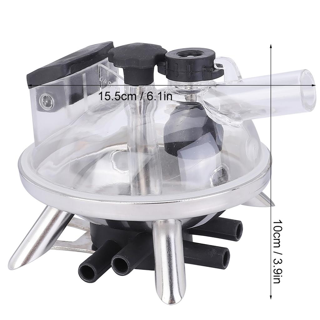 240 Milking Claw, Sheep and Cattle Milk Collecting Tool with Stainless Steel Base, Food Grade PC Material, Pressure Valve