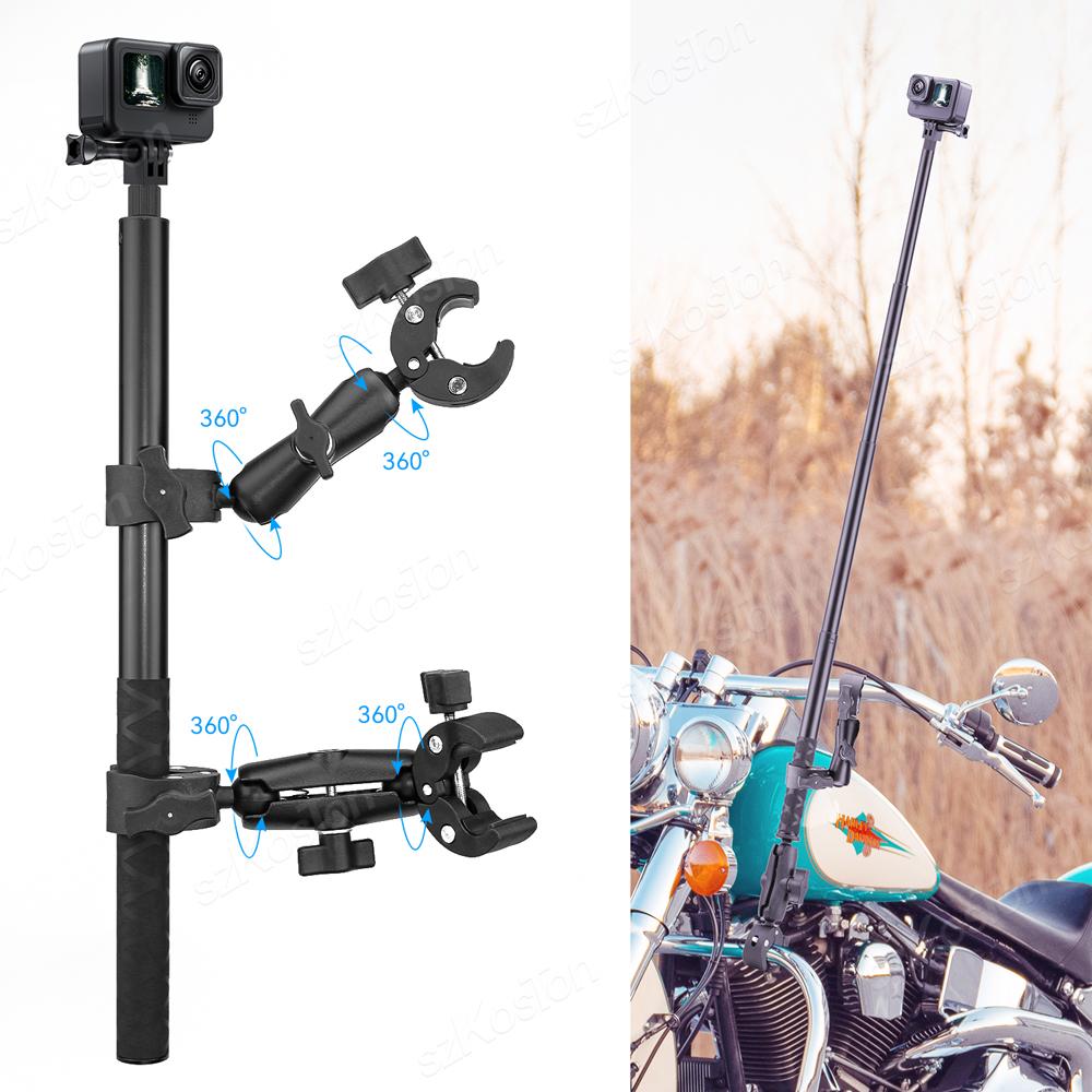 För Insta360 X3 X4 Motorcykel Cykel Panoramisk Selfiestick Monopod Fäste Styre Fäste För GoPro 13 12 11 10 DJI Tillbehör