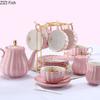 Zestaw filiżanek i spodków do kawy w stylu light luxury, mlecznik, cukiernica, ekspres do kawy, brytyjski styl, zestaw do herbaty do domu i biura, czajnik, ceramiczny kubek