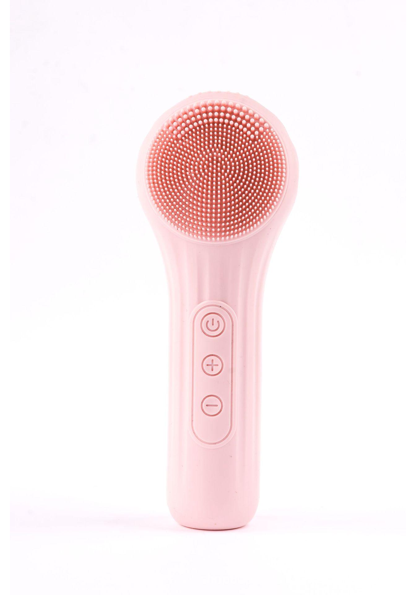 Silicone Ultrasonic Facial Cleanser Brush – Deep Clean Pores & Massage розовый