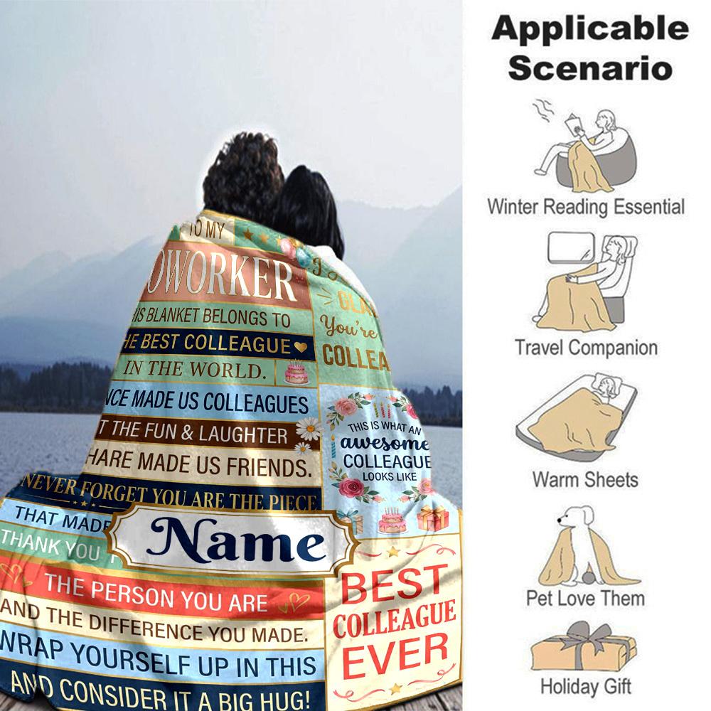 Best Colleague Blanket Blanket Warmthful Decor Great For Sofa Couch Office Bed Picnics Four Seasons Multipurpose Digital Print Birthday Christmas Gift