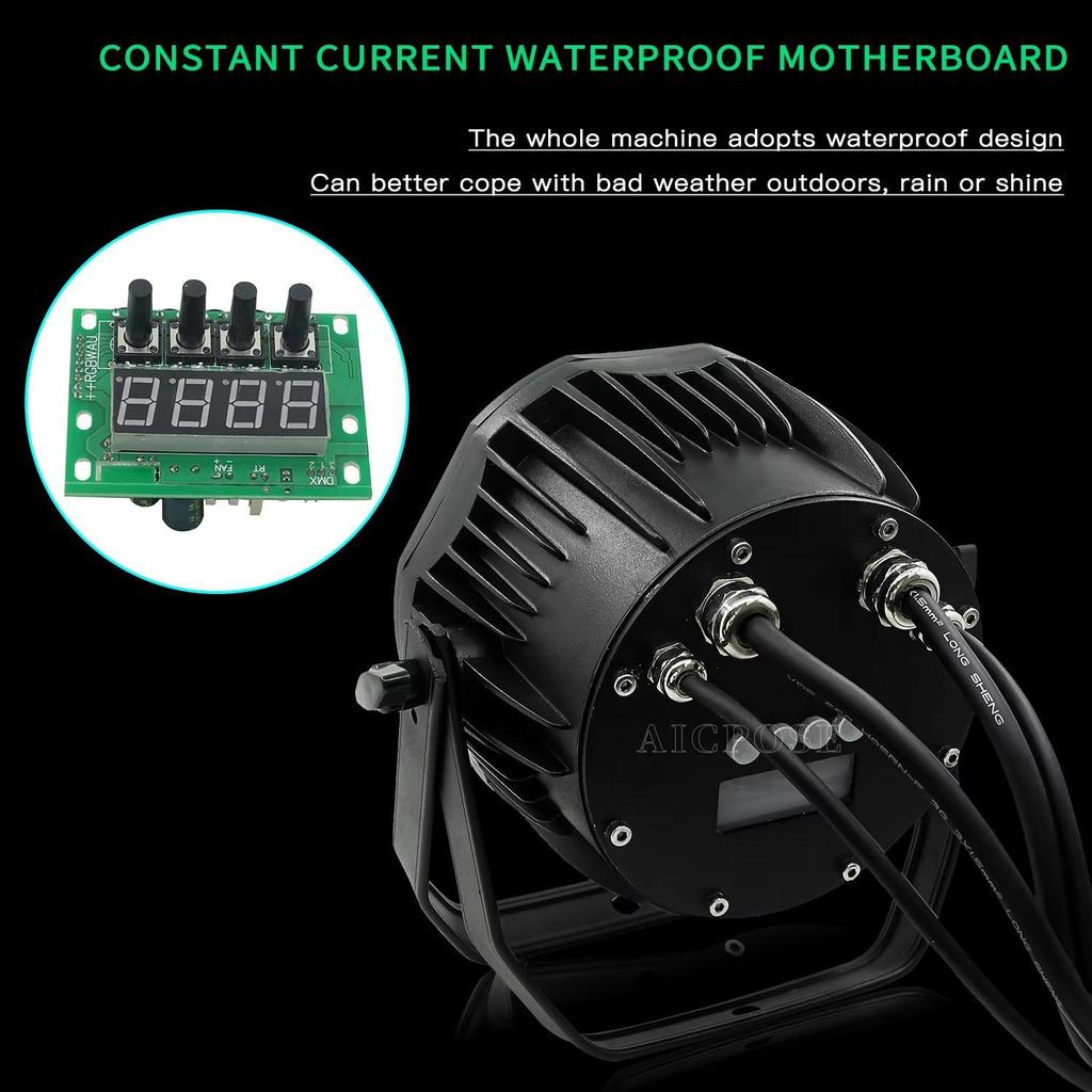 Waterproof 7x18W RGBWA UV 6 in 1 LED Par Light IP65 Outdoor Stage Light DMX Controlled Stage Lighting DJ atmosphere Disco Light