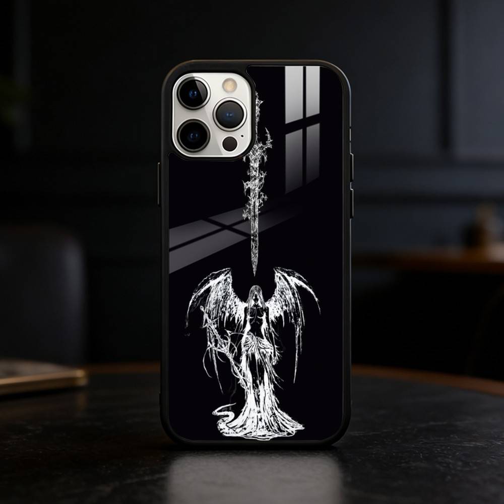 Gothic Cyber Sigil Cross Eyes Skull Phone Case For iPhone 17/16/15/14/13/12/Plus/Pro/Max for Magnetic Wireless Charging