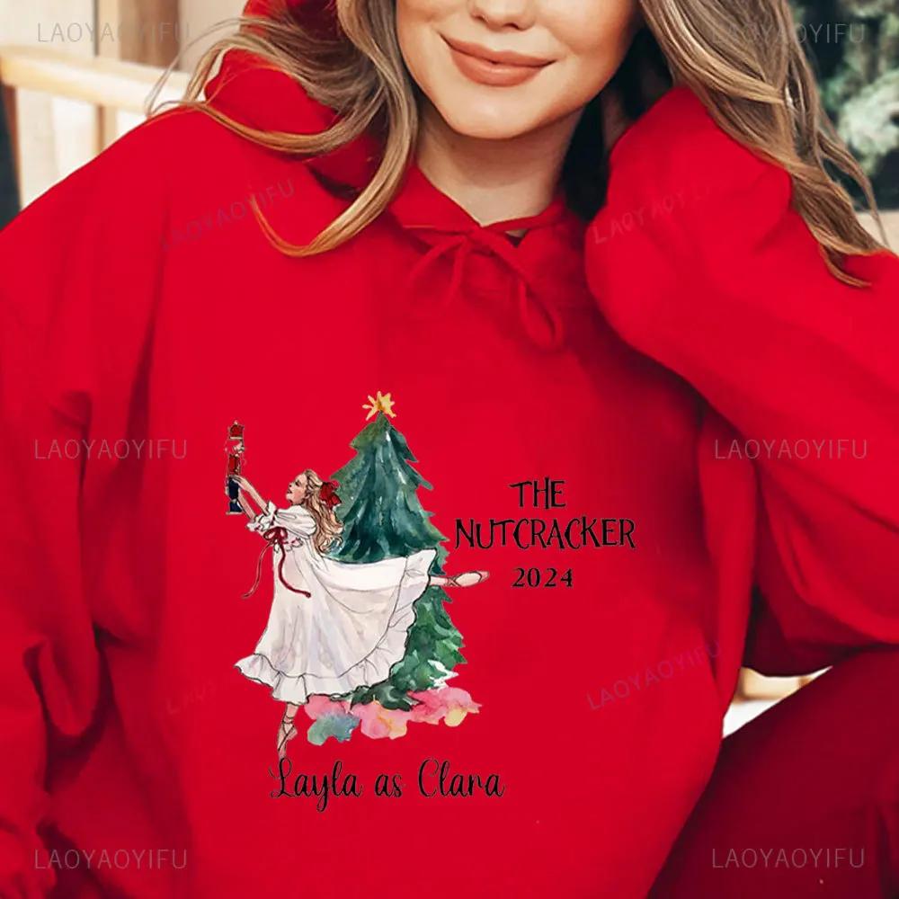

Худи с длинным рукавом «Щелкунчик Леди Клара» Рождественский балет «Щелкунчик» Подарок Толстовка для смешного свитера балерины XL