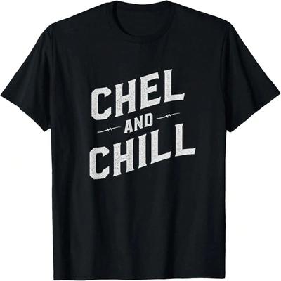 Chel And Chill Hockey T-Shirt Sports And Gaming Gift