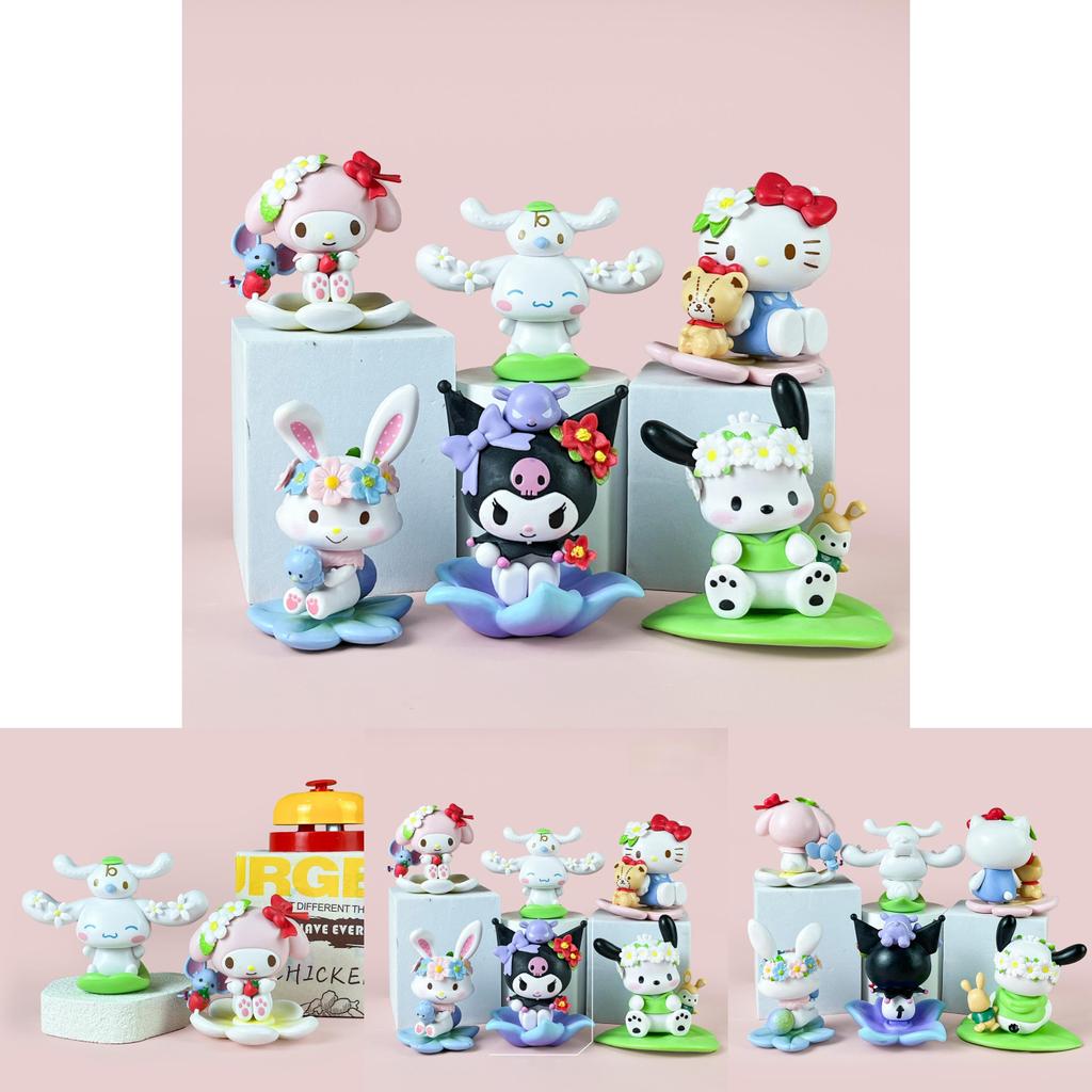 Hello Kitty Pvc Collectible Figurine With Assembleable Design For Desk Decor And Gift
