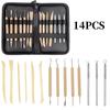 Wooden Pottery & Polymer Clay Sculpting Knife Set - DIY Pottery Tools