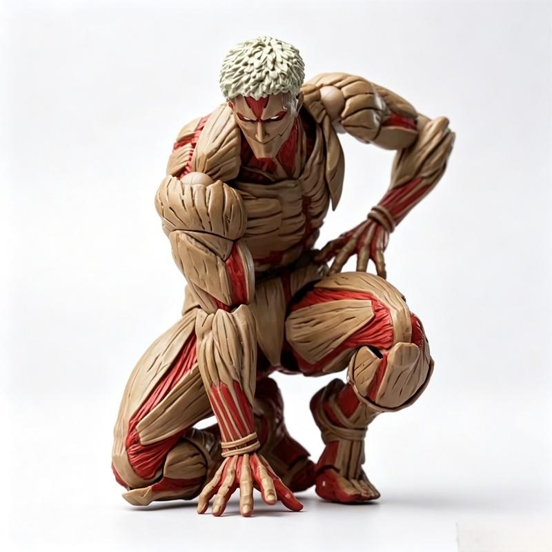 Bandai Attack on Titan Eren Yeager vs Armored Titan Action Figure Amazing Yamaguchi Revoltech Anime Collectible for Fan Toys