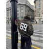 Unisex Trendy Punk Camouflage Embroidered Hooded Sweatshirt for Autumn/Winter - Cool Loose-Fit Versatile Jacket.
