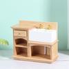 1:12 Wooden Dollhouse Furniture Basin Sink Cupboard Cupboard Cabinet