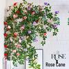 Artificial Rose Vine Greenery for Indoor Decor - Ideal for Ceiling, Air Conditioner Pipe, or Wedding Arch Decoration