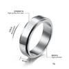 Angst Fidget Spinner Edelstahl Schwarze Ringe Einfacher Titanstahlring für Männer Frauen Hohe Qualität Anti-Stress-Schmuck
