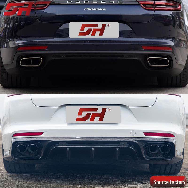 Dry Carbon Fiber Rear Diffuser for Porsche Panamera 2017-2023, KDA Style, Easy Installation