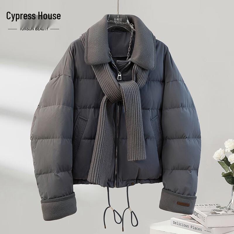 

Women s Loose Fit 90% Duck Down Lapel Puffer Jacket M