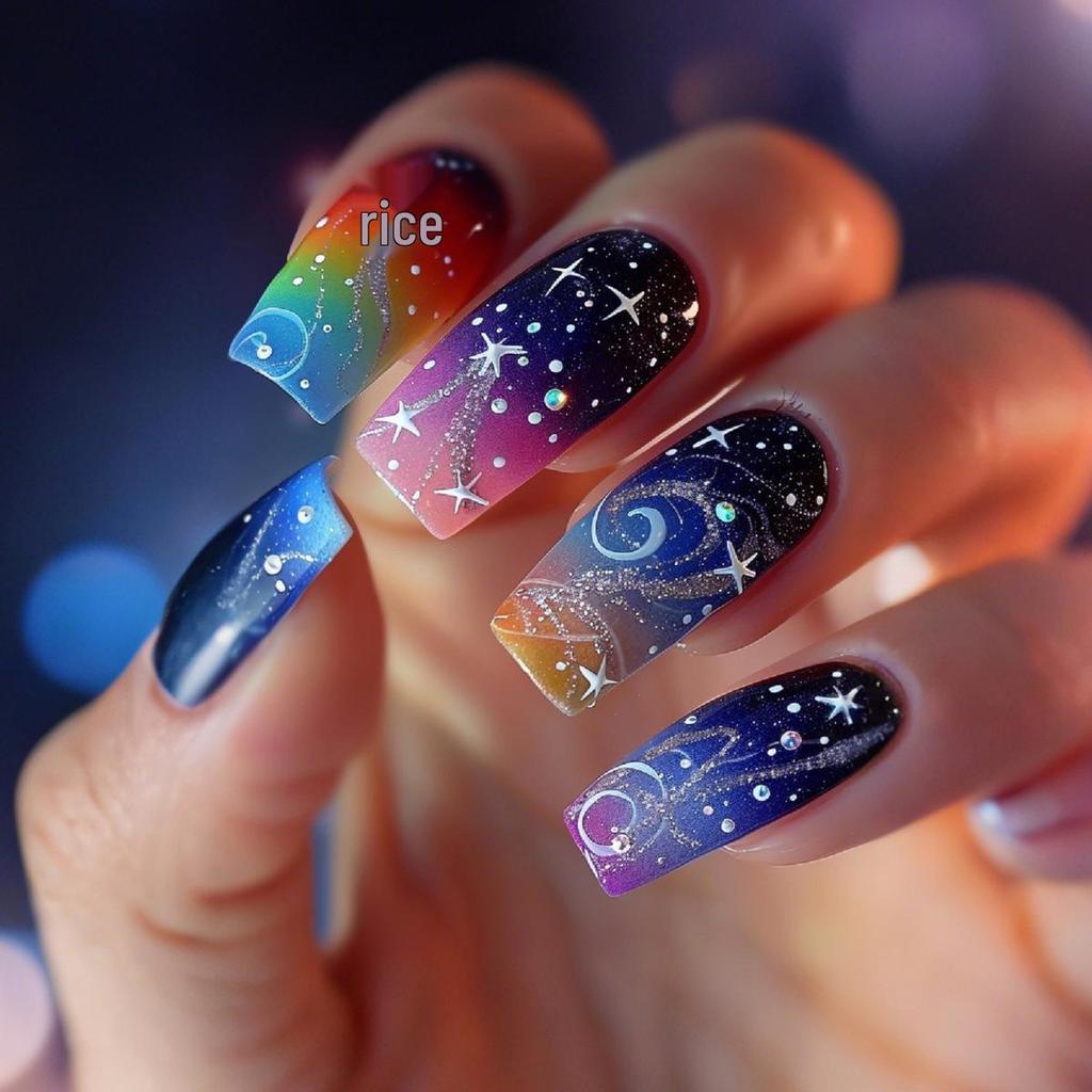 Pegatinas Desmontables para Uñas Estilo Europeo y Americano - Uñas Postizas Simples y Llevables
