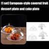 Classical European Covered Snacks Plate With Clear Lid Plastic Fruit Dessert Tray For Food Preservations And Elegant Homes Entertaining