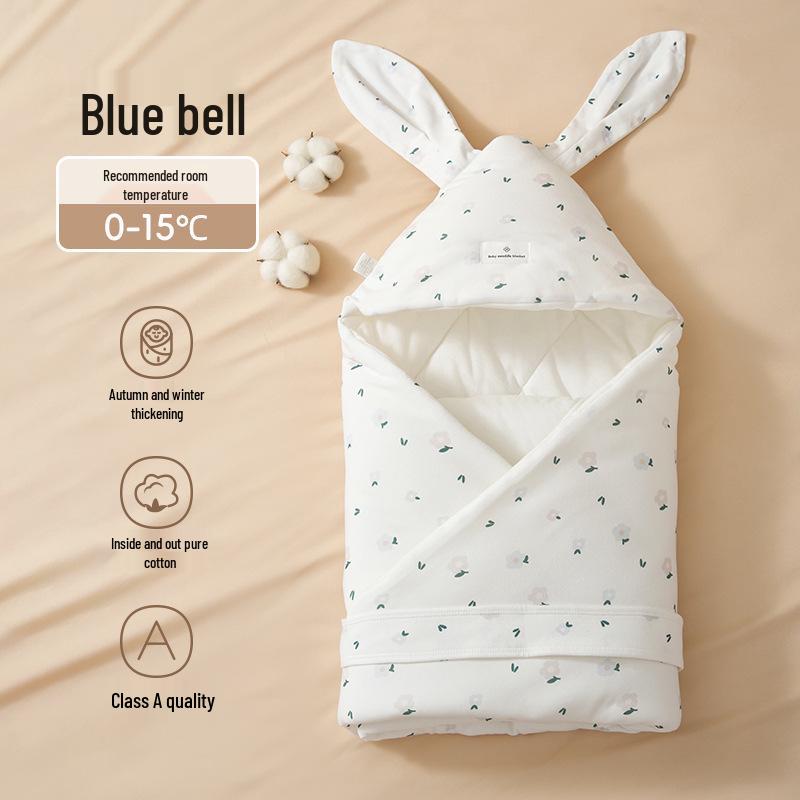 Copertina Swaddle in Puro Cotone Ispessito per Bambini Autunno/Inverno – Doppia Utilizzo: Ricevimento Neonato e Uso Esterno