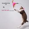 Cat Teaser Stick: Interactive Feather & Bell Toy for Self-Play and Boredom Relief.