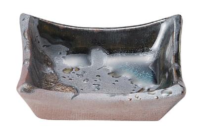 Banko Ware Iga Kinsai Small Bowl Plate Diameter Approx. 7.5cm Corner Peep Made In Japan 16055