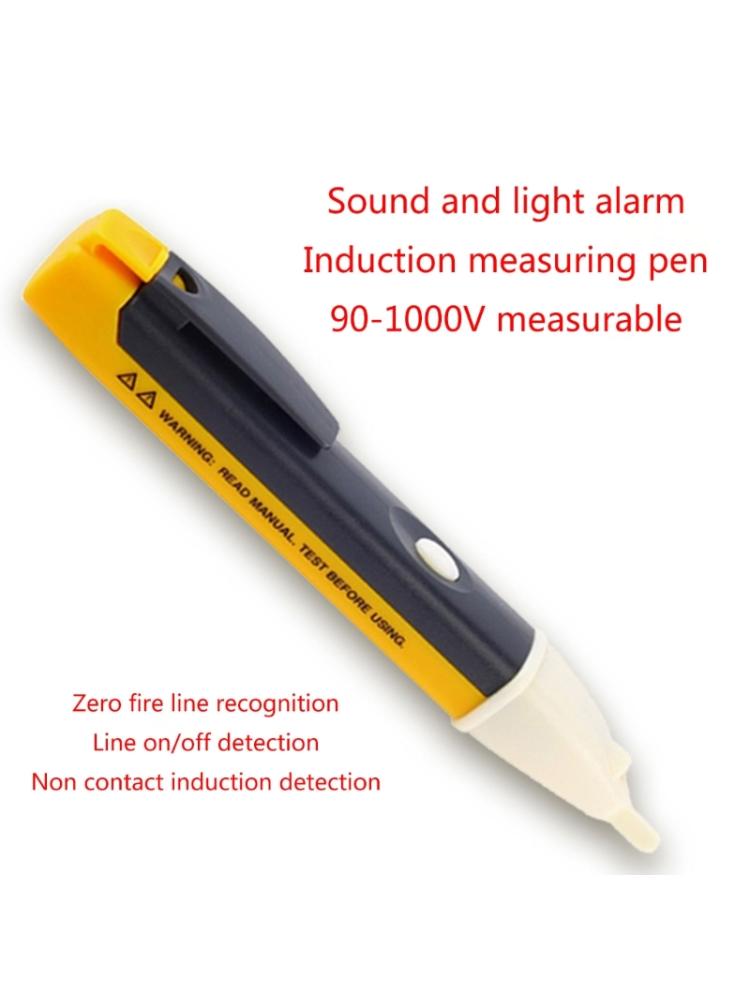 Tester de Tensiune Fără Contact, Dimensiune de Buzunar, AC90V-1000V, Bip Auzibil, Detectoare de Tensiune, Senzor, Pix Tester cu LED