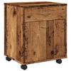 VidaXL Armoire à roulettes vieux bois 45x38x54 cm bois d'ingénierie, armoire, classeur mobile, meuble de bureau, armoire de 856654