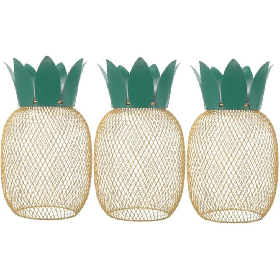 Pineapple Lamps Decorative Mesh Ceiling Light Shade Hollow-out Carved Lampshade for Home Hotel Restaurant