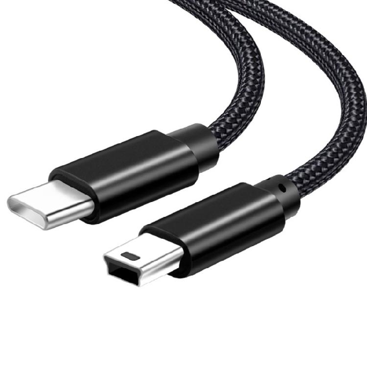 Multiple Length Type-C to Mini USB Charging Cable Cord Support Data Transmission