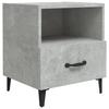 Table de chevet - Maison Exclusive - Gris béton - Bois d'ingénierie - 1 tiroir &amp; 1 étagère
