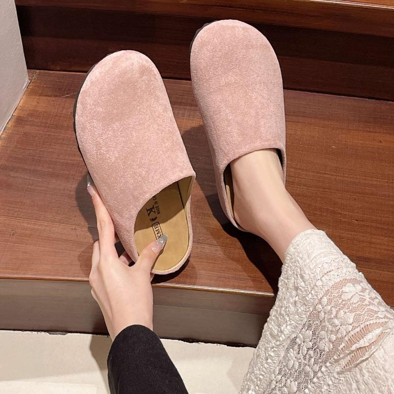 Höhenverstärkende Schuhe mit dicker Sohle Halbschuhe Frühling und Sommer Tragen Faule Schuhe an einem Fuß