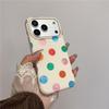 Creative Colorful Heart Polka Dot Case, Compatible with Apple iPhone 17 Pro Max, 15, 14, and 13 for Women