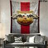 RB Leipzig Wall Tapestry Aesthetic Wall Hanging Printed Fabric Blanket Decorative Tapestries for Bedroom Living Room Home Decor