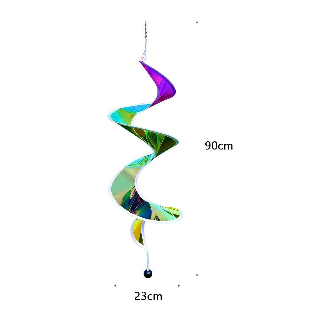 Rotating Sequins Rotating Laser Wind Rainbow Spiral Wind Spinner Windmill Decor  Garden Decor