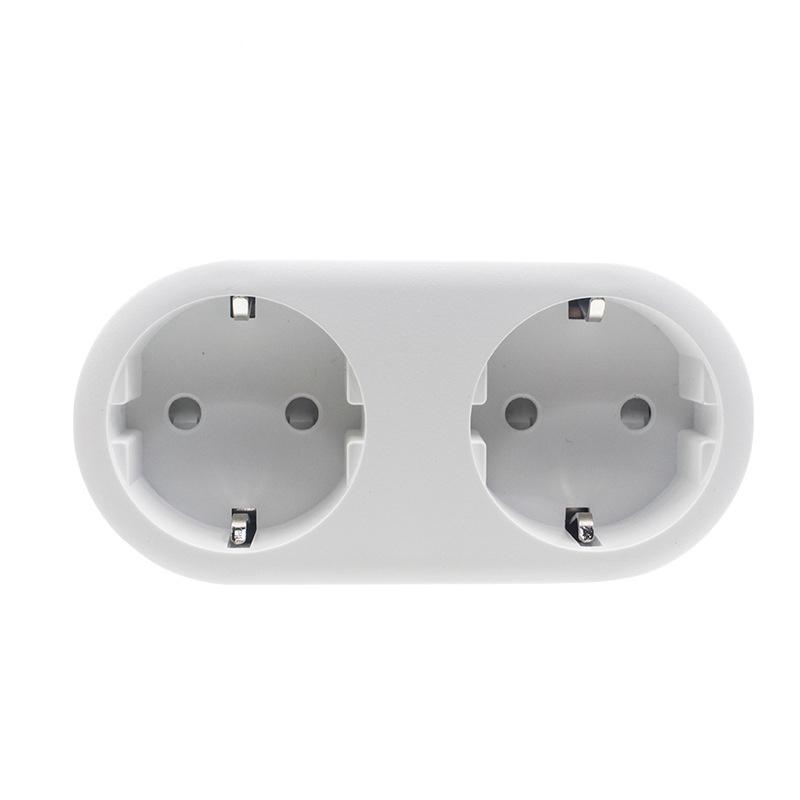 Tuya Wifi Smart Dual Socket Wireless Overload Protextion Eu Plug Switch App Monitoring Power Outlets Alexa Google Voice Control