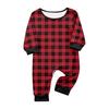 Family Matching Christmas Printed Loungewear Set with Long Sleeve Round Neck Top and Pants for Parents and Kids