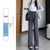 Women's High-Waist Straight-Leg Pants - European Cotton Velvet, Slimming and Drapey for Spring and Autumn 2025