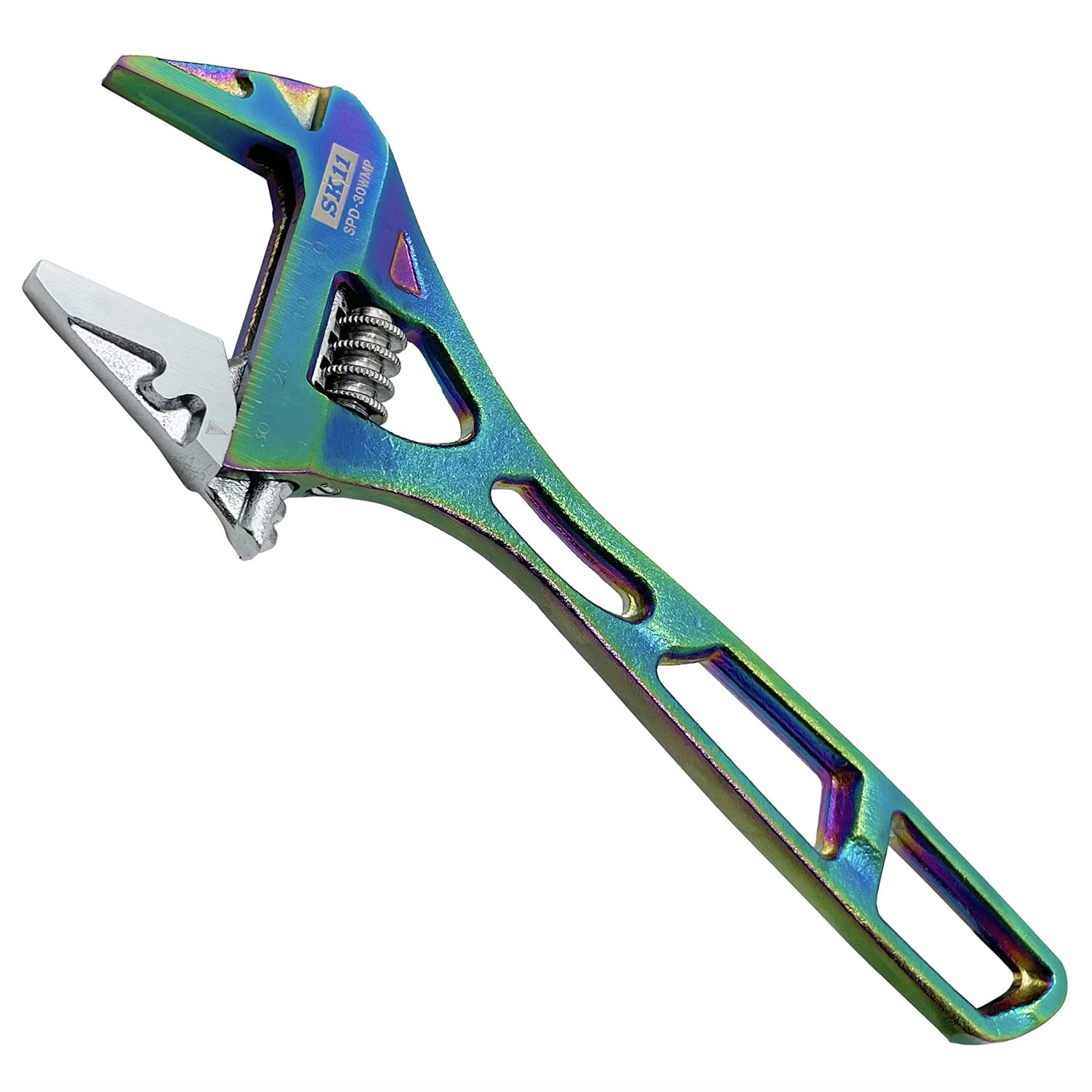 

SK11 SPIDER Wide Adjustable Wrench Rainbow Colored Titanium Wide Mouth Width 30mm (SK11) SPD-30WMP